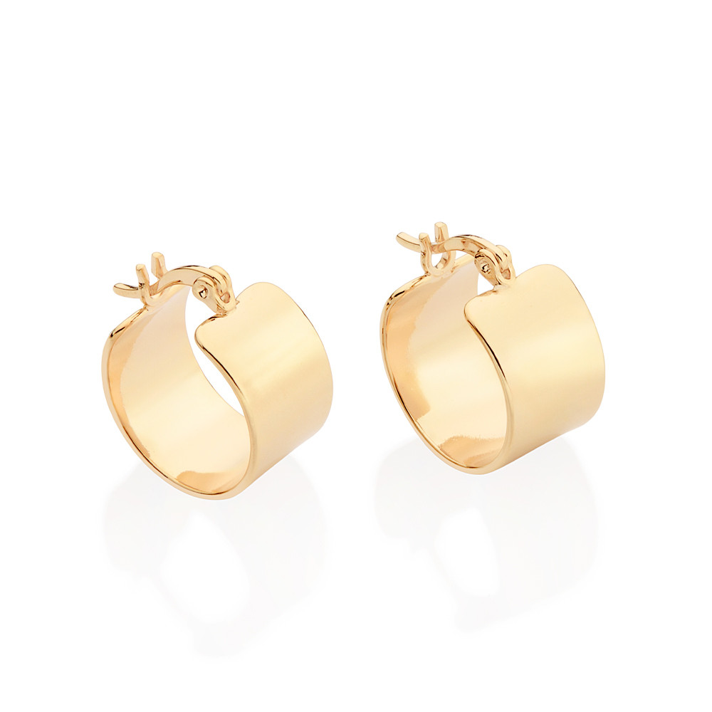 Brinco Rommanel Argola Lisa Ouro 18k Pequena 527246