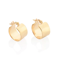 Brinco Rommanel Argola Lisa Ouro 18k Pequena 527246