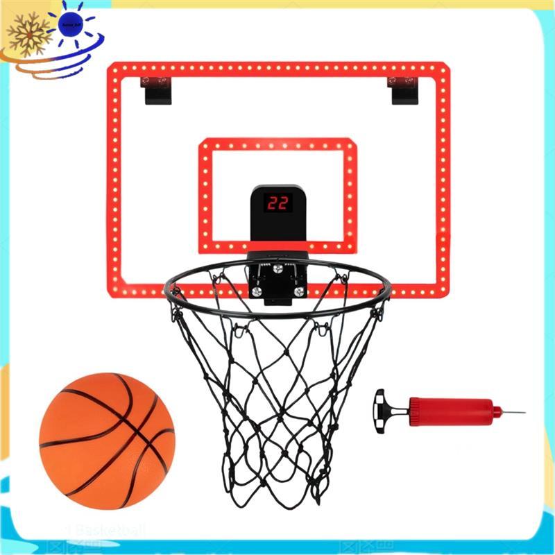Sobre A Porta Mini Tabela Iluminada De Cesta De Basquete Com Pontuação Eletrônica E Som Jogo Esportivo Interno