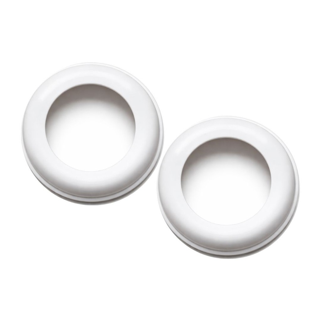 Canopla Nylon Acabamento Tubo Corrimão Guarda Corpo Redonda 50mm 2 Pol Branca KIT 2/UN