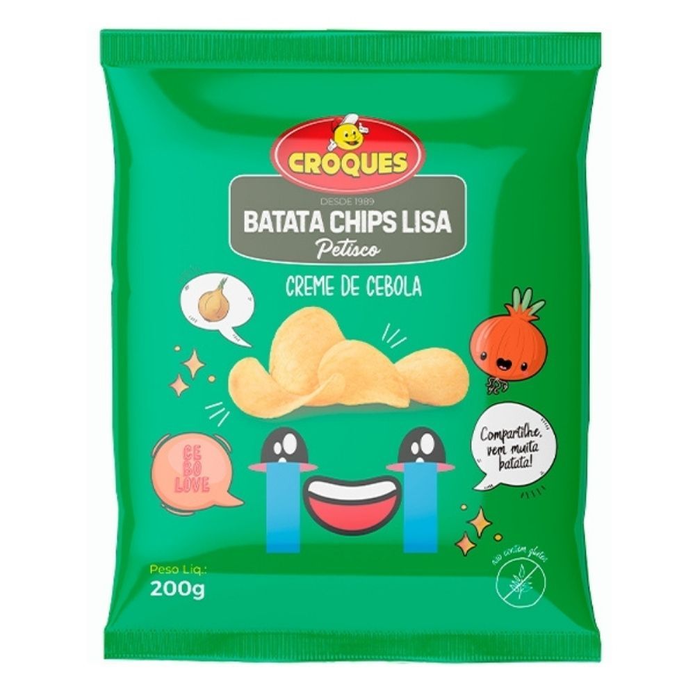 Batata Petisco Croques Onion Cream 200g em Oferta na Shopee