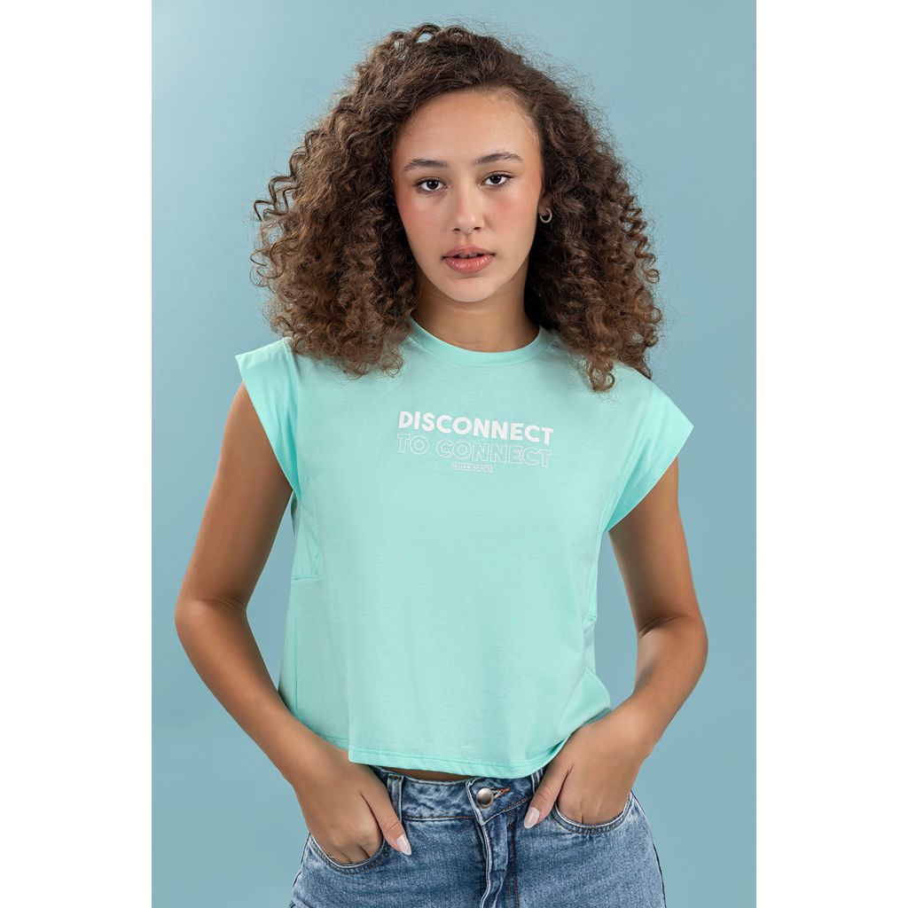 Blusa Juvenil Menina Beats Verde em Oferta na Shopee