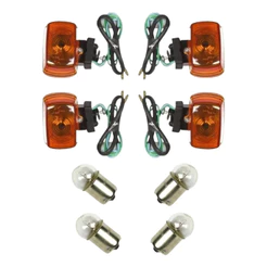 Kit 4 Piscas + Lâmpadas moto Nxr Bros 125 e 150 2003 á 2012 XR 200 1993 a 2002 XLR 125 1996 a 2003