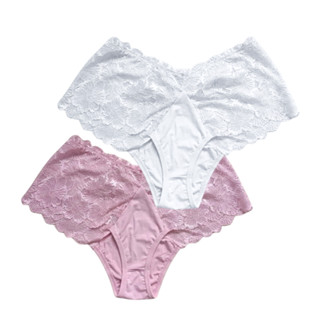 Promoção Kit 2 Calcinhas Plus Size Tanga Conforto Renda Microfibra | 050 em Oferta na Shopee