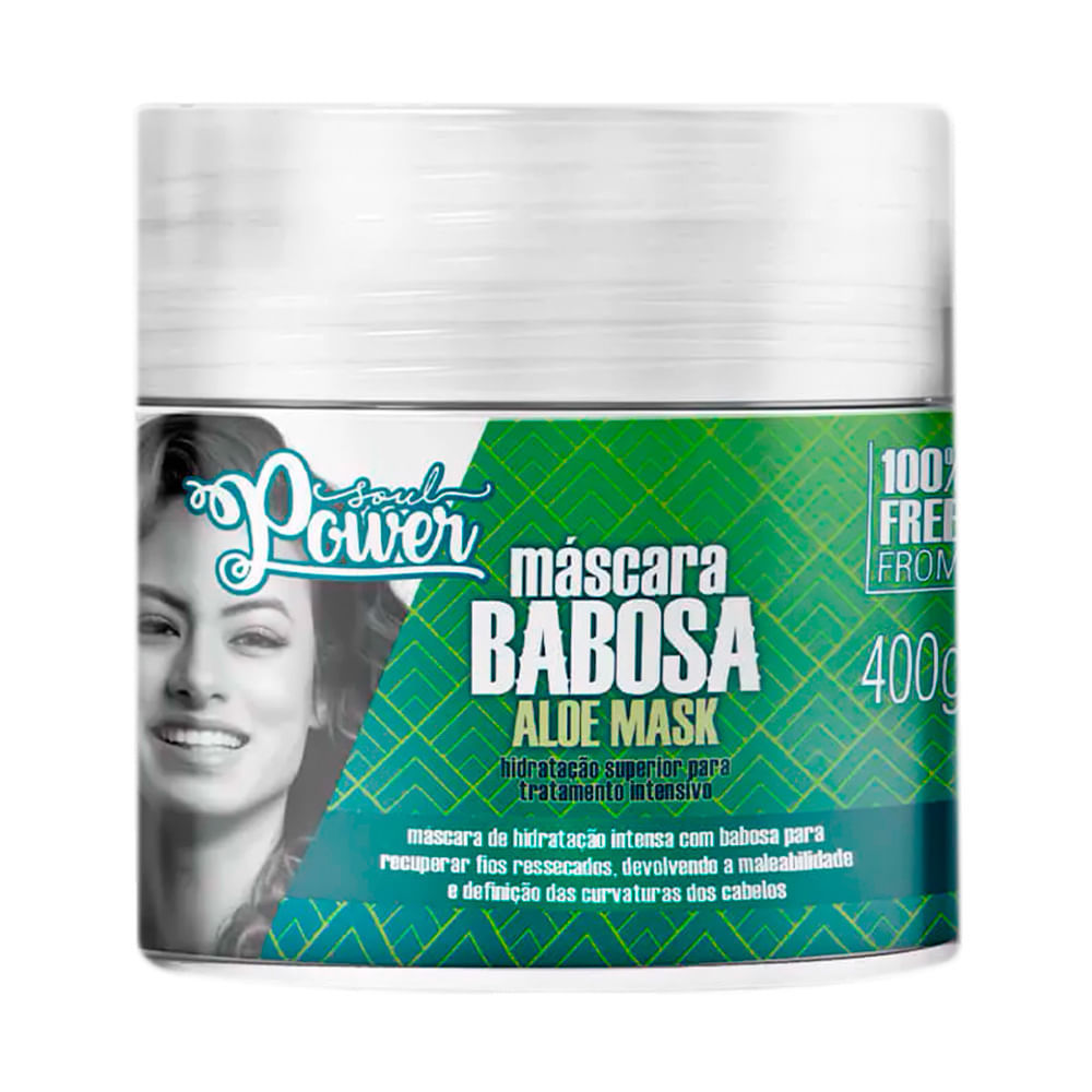 Máscara de Hidratação Soul Power Babosa Aloe Mask 400g em Oferta na Shopee