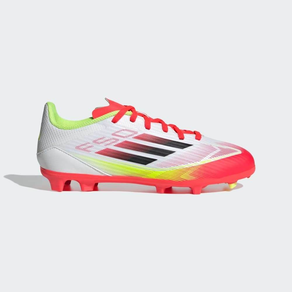 Chuteira Adidas Campo F50 League Jr Branco/Coral