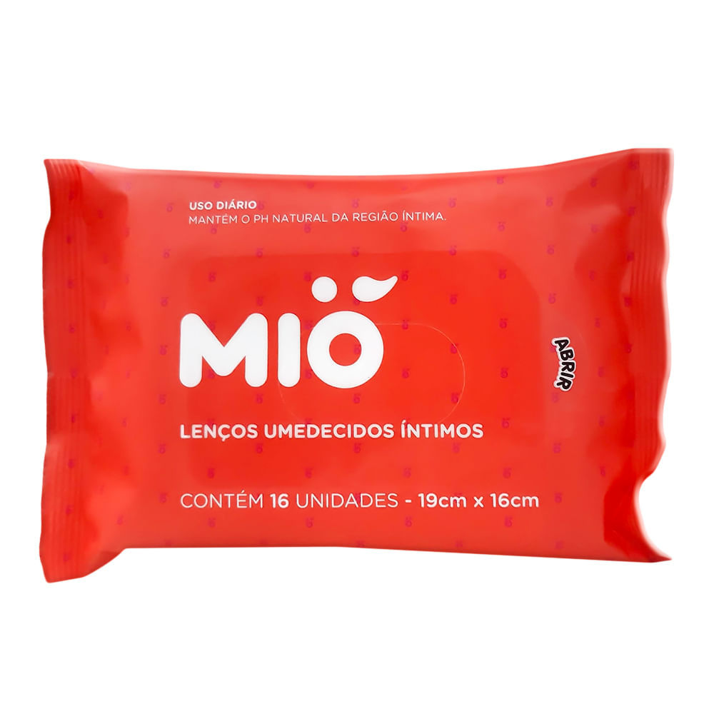 Lenço Umedecido Íntimo Mió com 16 Unidades em Oferta na Shopee