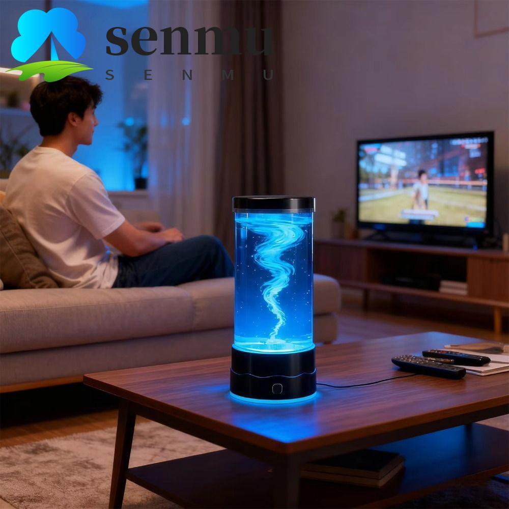 Imagem Lâmpada SENMU Tornado Motion Mood , Mini Luz Relaxante Multicolorida Com Mudança De 7 Cores , Noturna LED USB