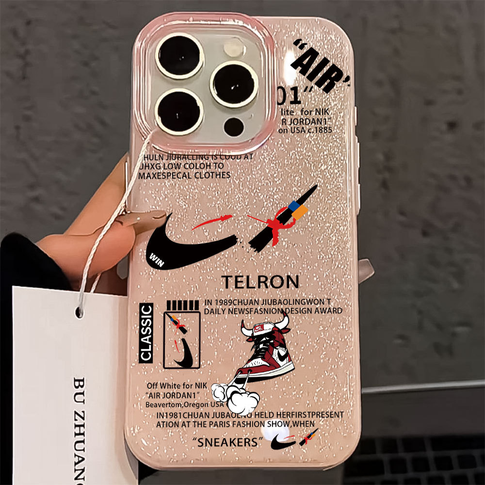 Marca De Moda Capa Capinha Para Samsung Galaxy A03 A05 A15 A16 A17 A32 A34 A36 A56 S20 S21 S23 S34 S25 S26 Glitter Caso
