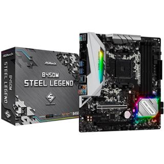 Placa Mãe ASRock B450M Steel Legend AMD AM4 mATX DDR4 em Oferta na Shopee