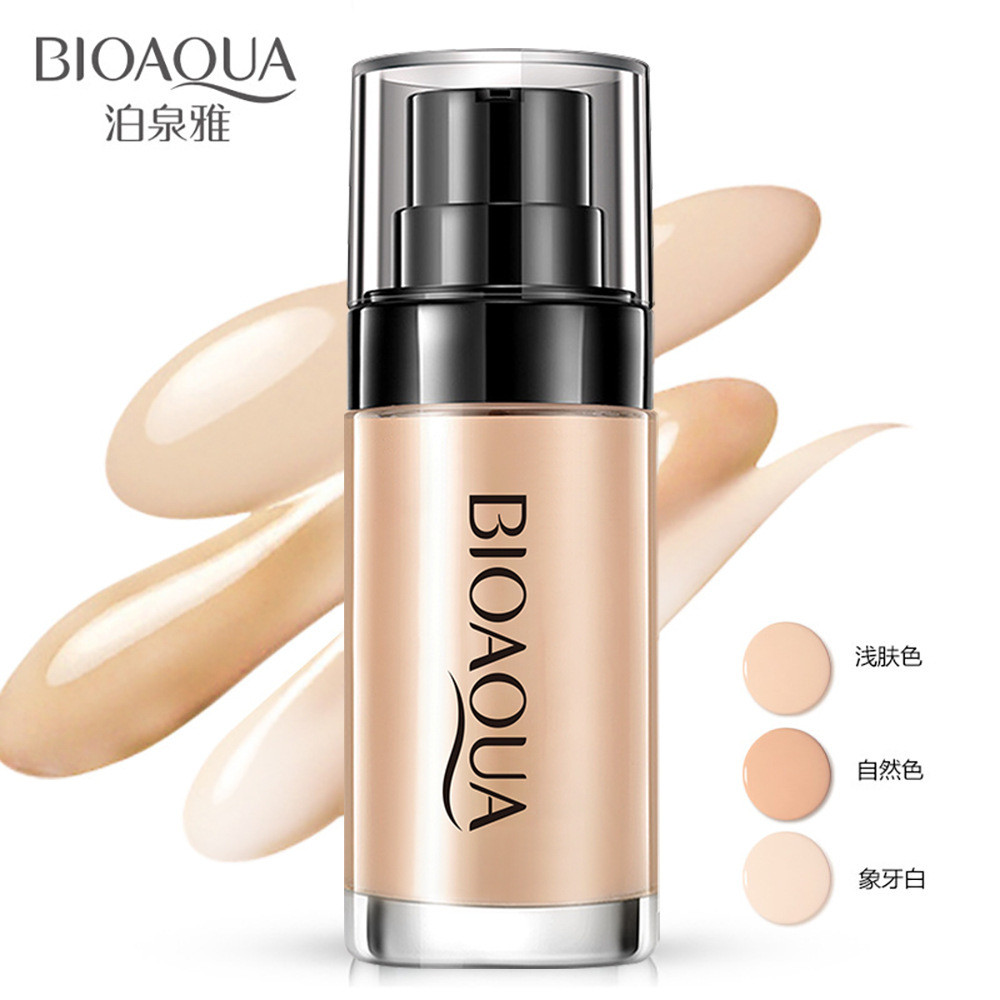 Poquanya Base líquida suave e impecável, leve, refrescante, hidratante, refrescante, creme bb, Base, creme Natural, tom