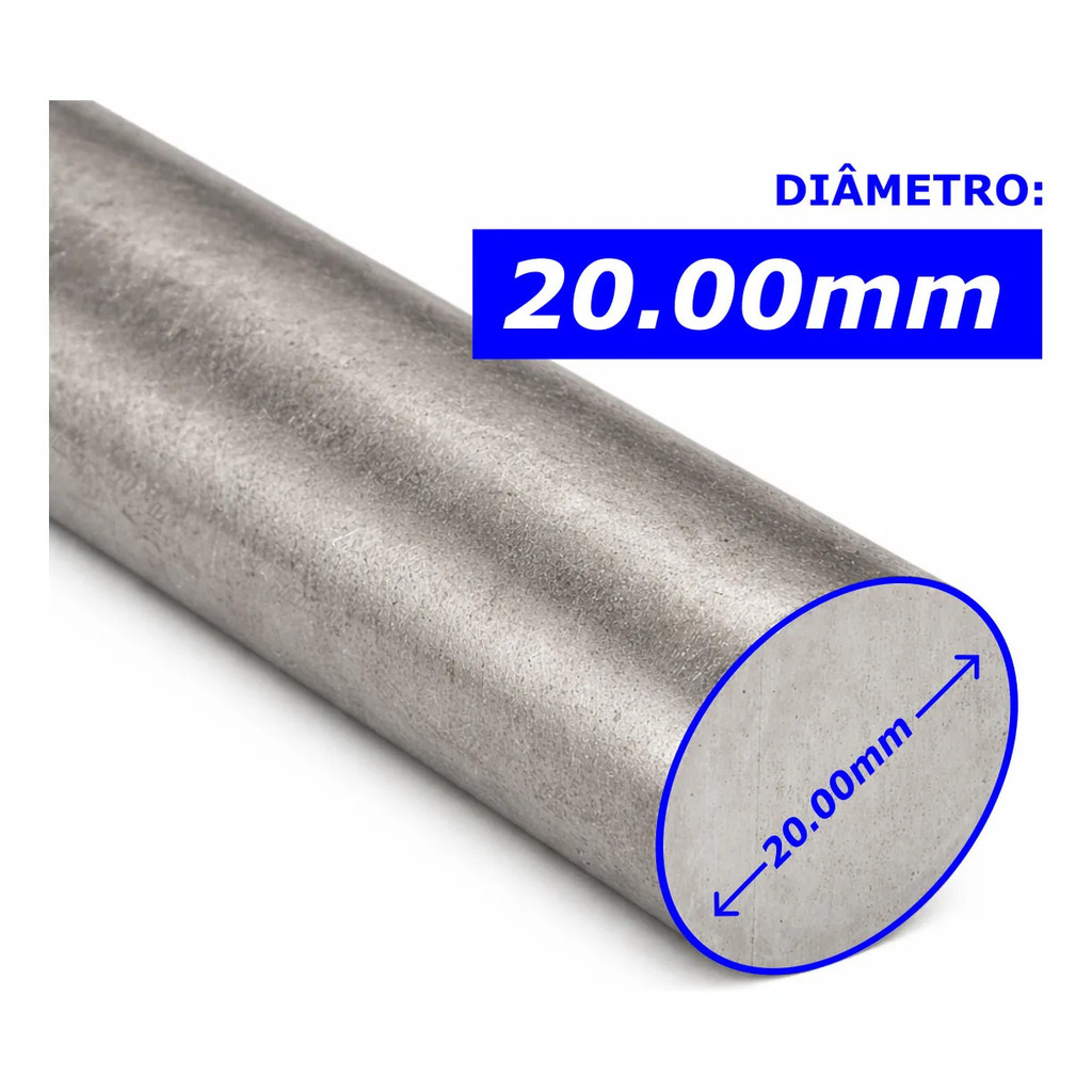 Barra Trefilada Aço Carbono Redondo 20mm h11 - SAE 1020 / 1045 - Eixo Tarugo Barra Vergalhao Haste
