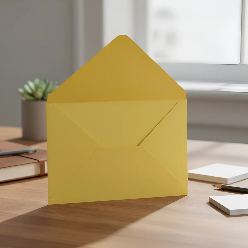 Envelope Bico Amarelo 10,5x15,50 Cm Colado Para Convite 50 Unidades