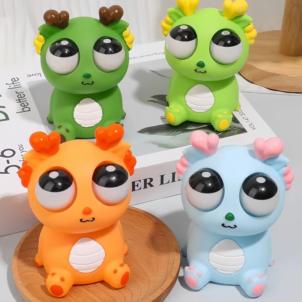 Brinquedo Squishy Dragão de Fogo Anti-Stress – Brinquedo de Apertar para Aliviar Tensão
