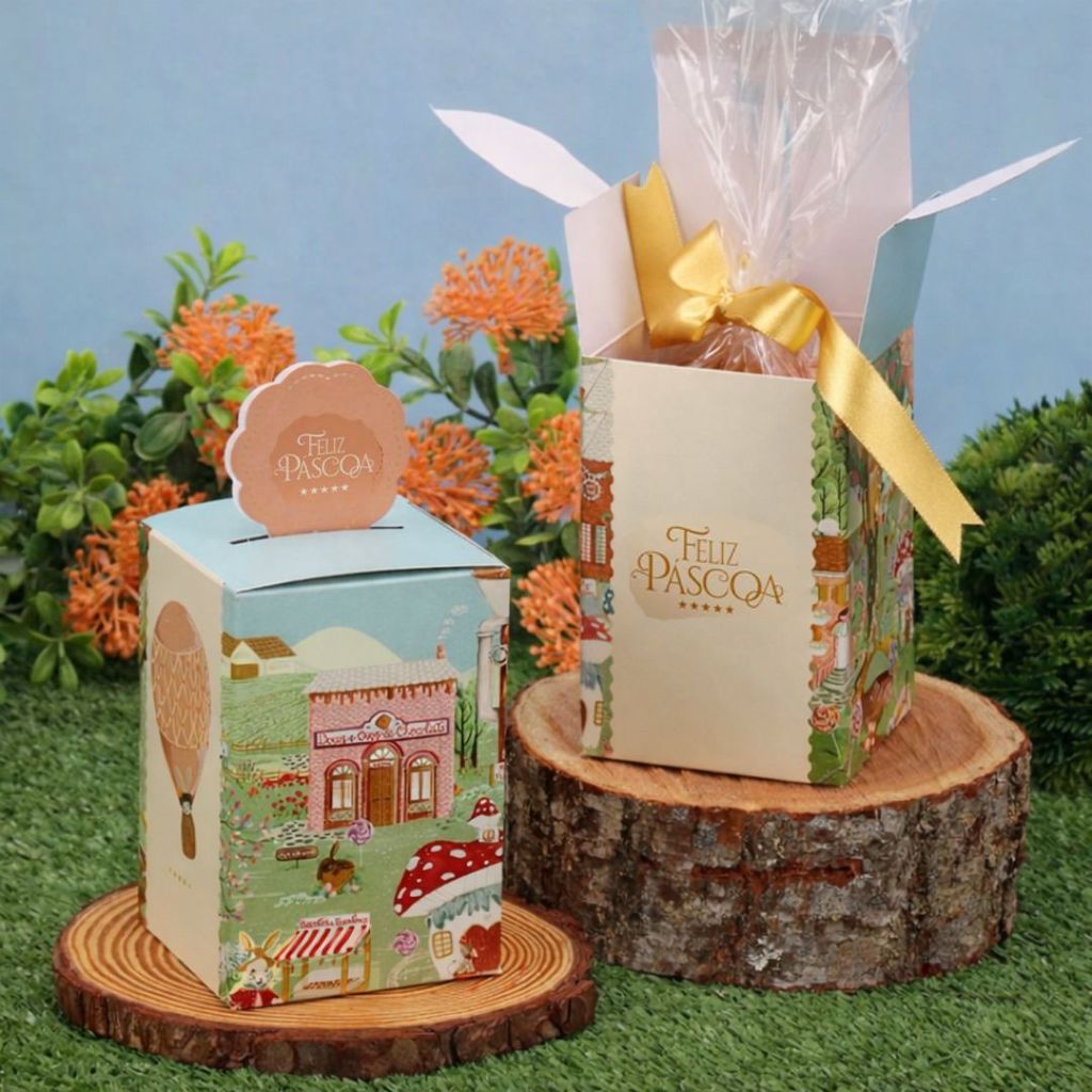 20 EMBALAGEM PARA LEMBRANCINHA OVO 100G VILA ENCANTADA 5669 ( PASCOA JANGO 2026 ) em Oferta na Shopee