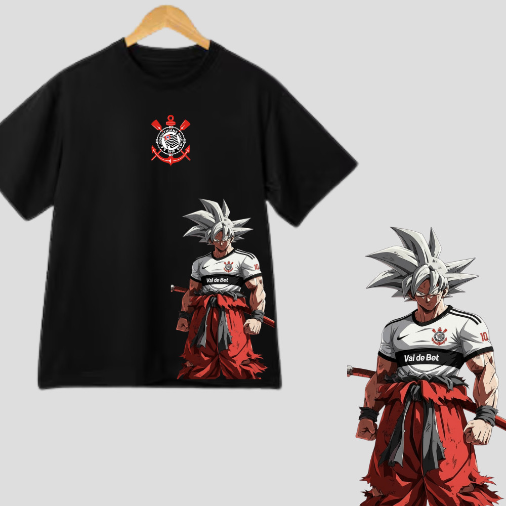 Camiseta Times GOKU 100% Algodão Envio Rápido/Imediato Mood.VestFCA