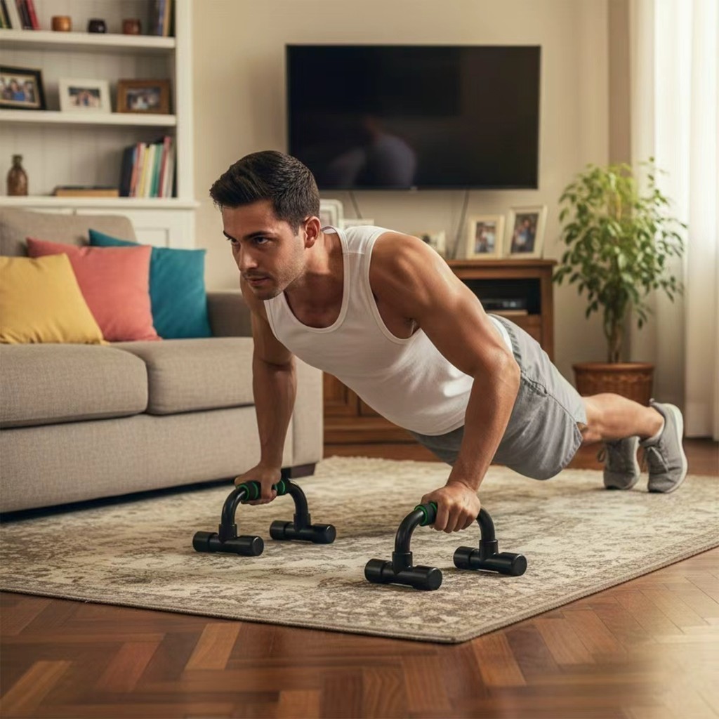 Suporte para Flexão de Braço (Push Up Bars) Ergonômico – Maior Amplitude e Estabilidade  alex