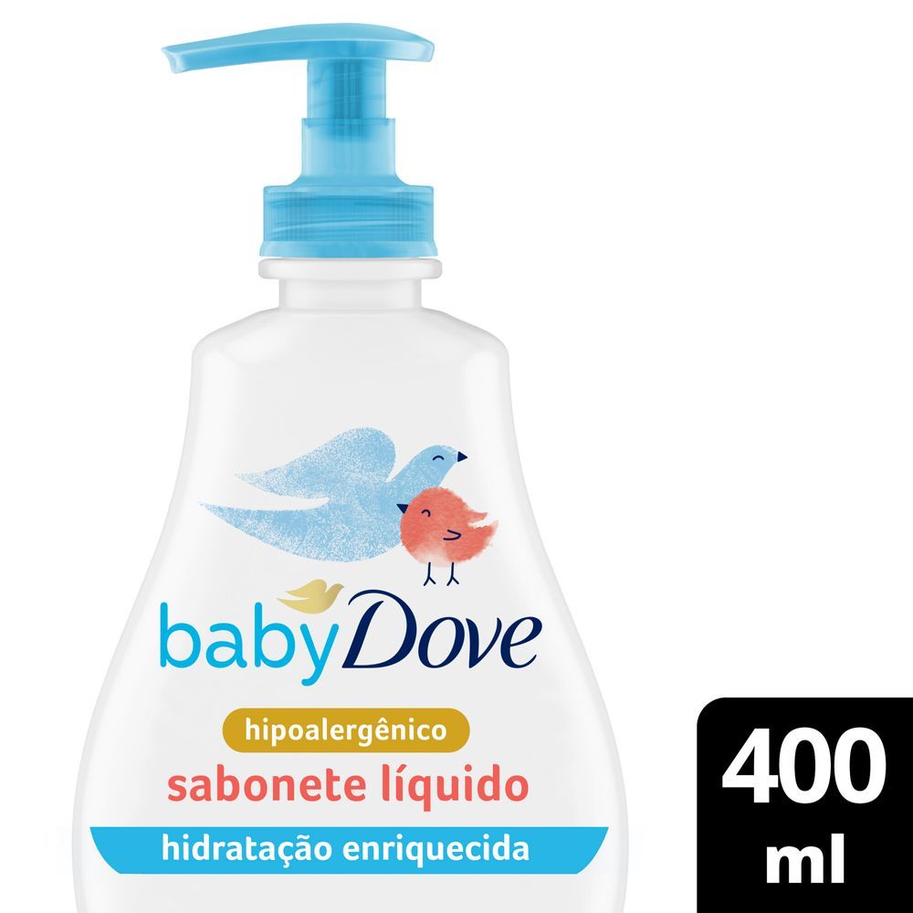 Sabonete Líquido da Cabeça aos Pés Baby Dove Hidratação Enriquecida 400ml em Oferta na Shopee