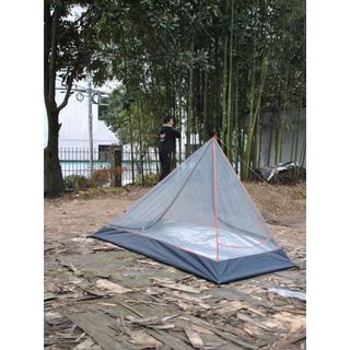 Tenda interna de pirâmide única, barraca de acampamento sem haste, barraca de pirâmide, ultraleve, respirável, acampamen