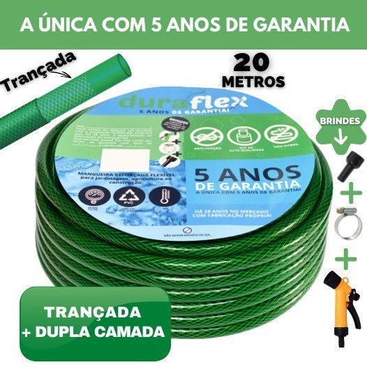 Mangueira de Jardim Anti torção Trançada 20mts Profissional