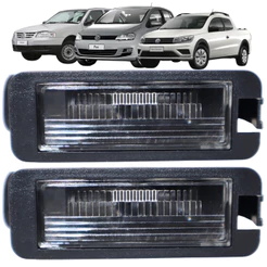 Jogo 2 Lanternas Luz de Placa Gol G6 Fox Saveiro G5 G6 G7 C/ Soquete