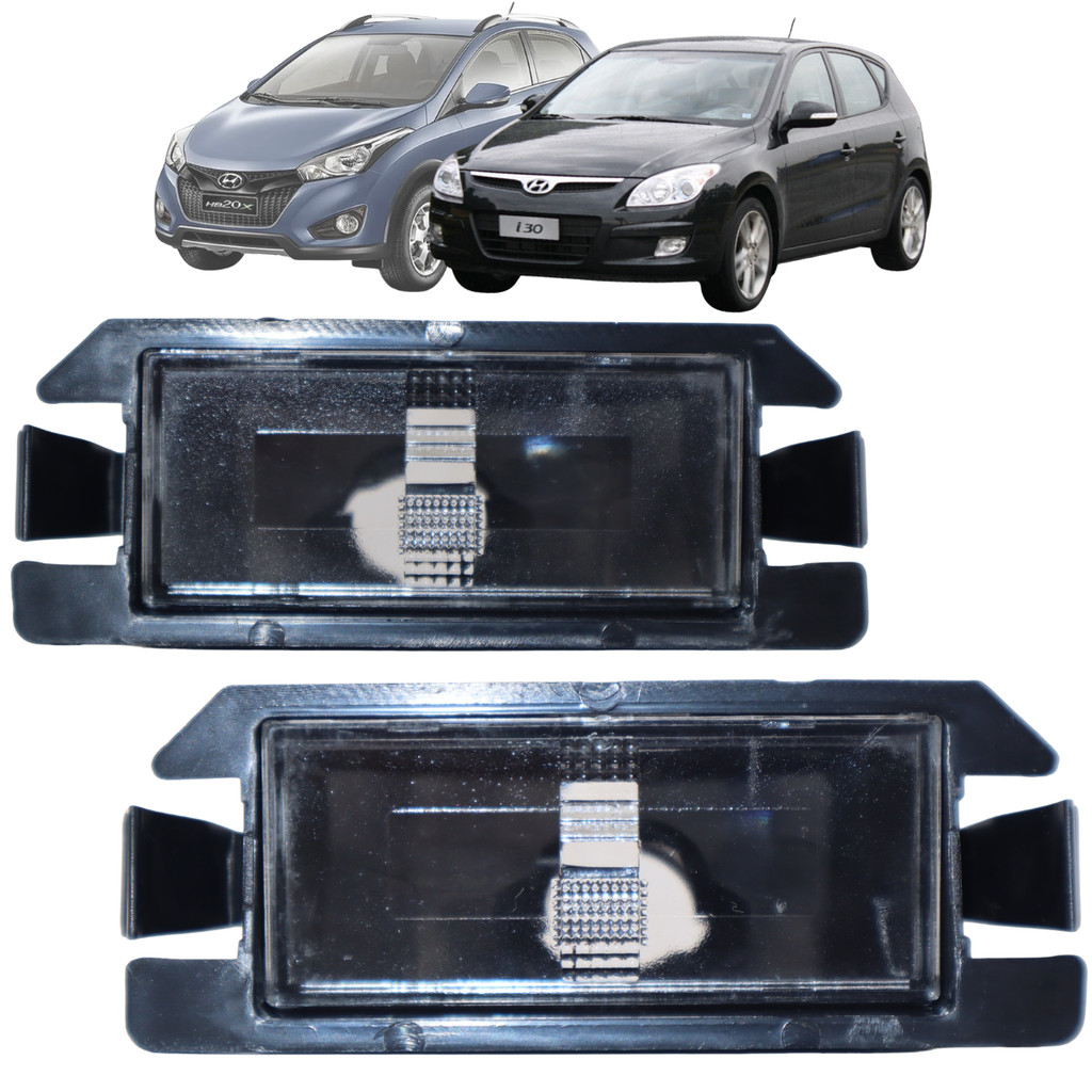 Kit 2 Lanterna de Placa HB20 2015 I30 2008 Até 2012