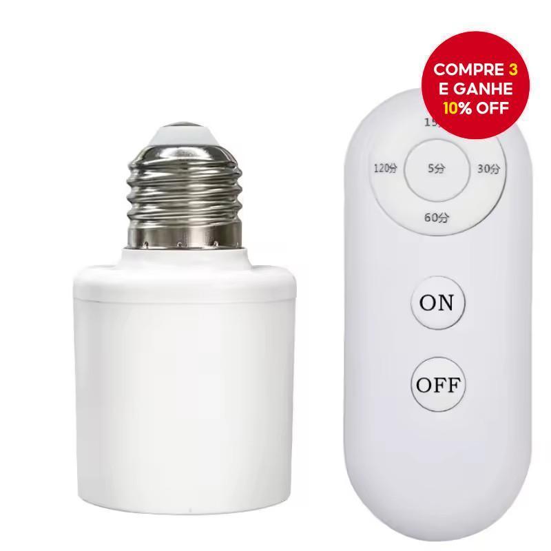 Soquete de lâmpada inteligente E27, interruptor sem fio de controle remoto para lâmpada LED, liga/desliga para lustre