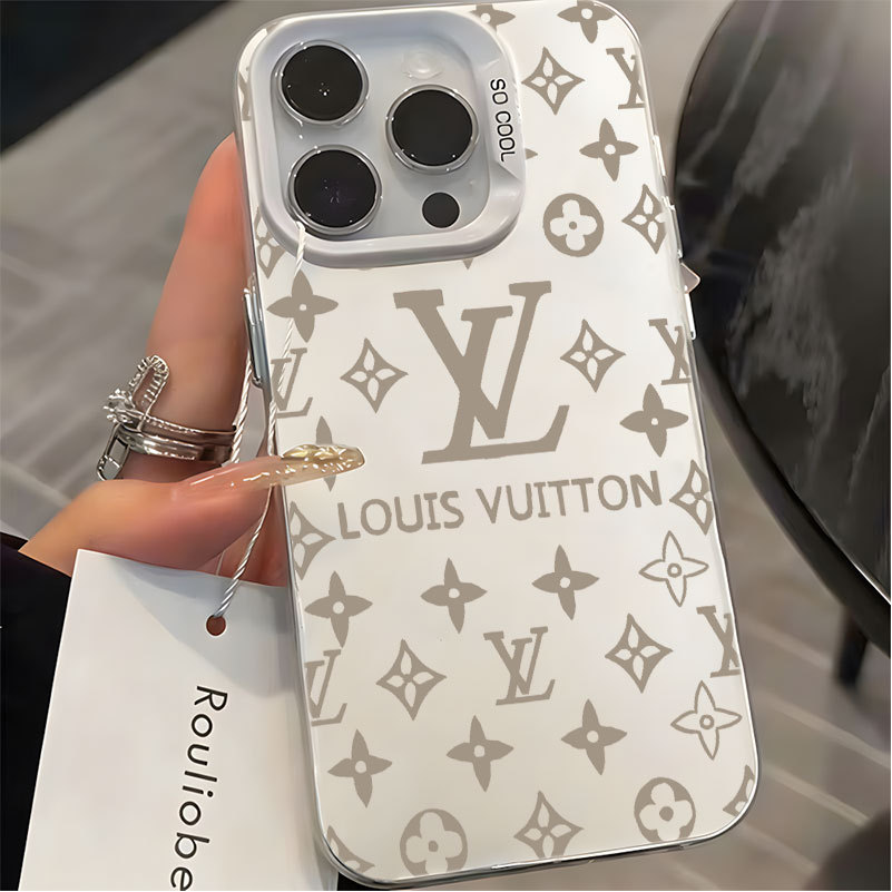 Capa Clássica Com Estampa De Monograma Capinha Para iPhone 7 8 14 15 16 Plus XS X XR 11 12 13 17 Pro Max SE Normal