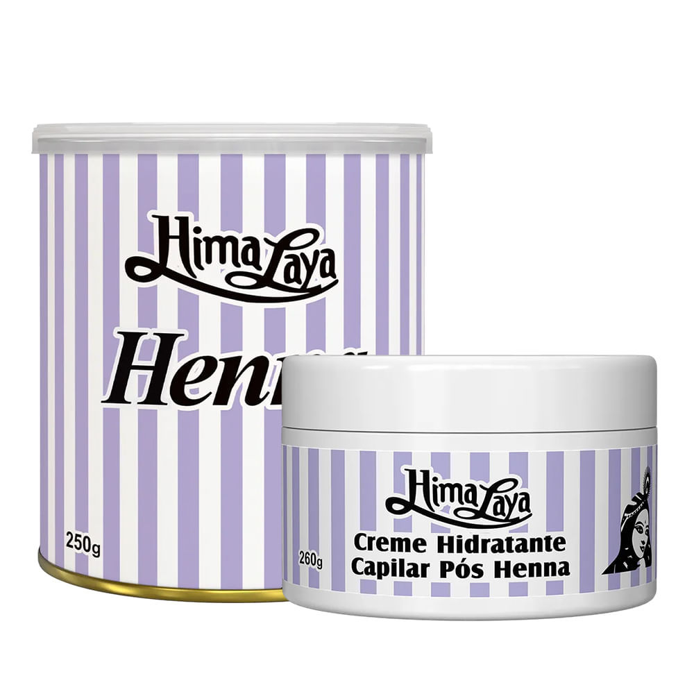 Kit Tintura Henna Himalaya Em Pó Louro 250g + Creme Hidratante Capilar em Oferta na Shopee
