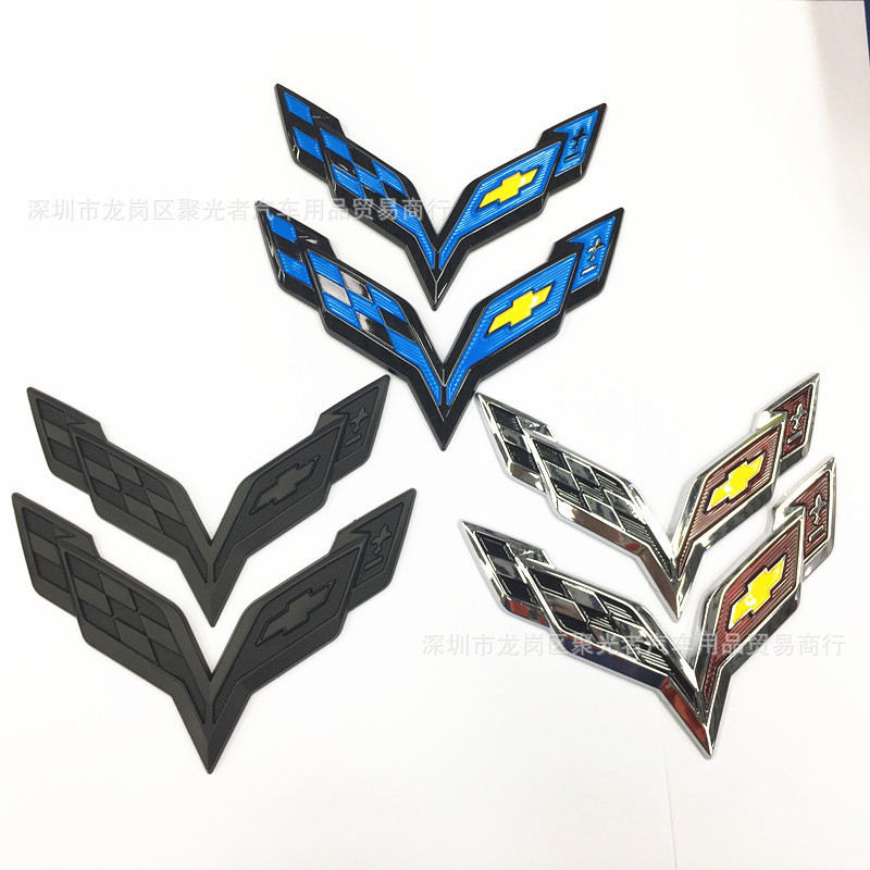 Adequado para Chevrolet corvette frente traseira etiqueta ABS capa etiqueta caixa traseira etiqueta do carro corvette et