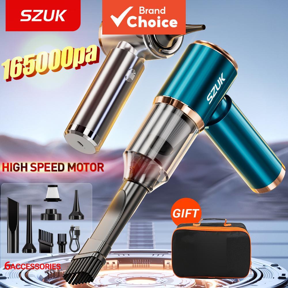  Aspirador de pó para carro SZUK - Adequado para carro, casa e limpeza de teclado - Secador de cabelo portátil de mão