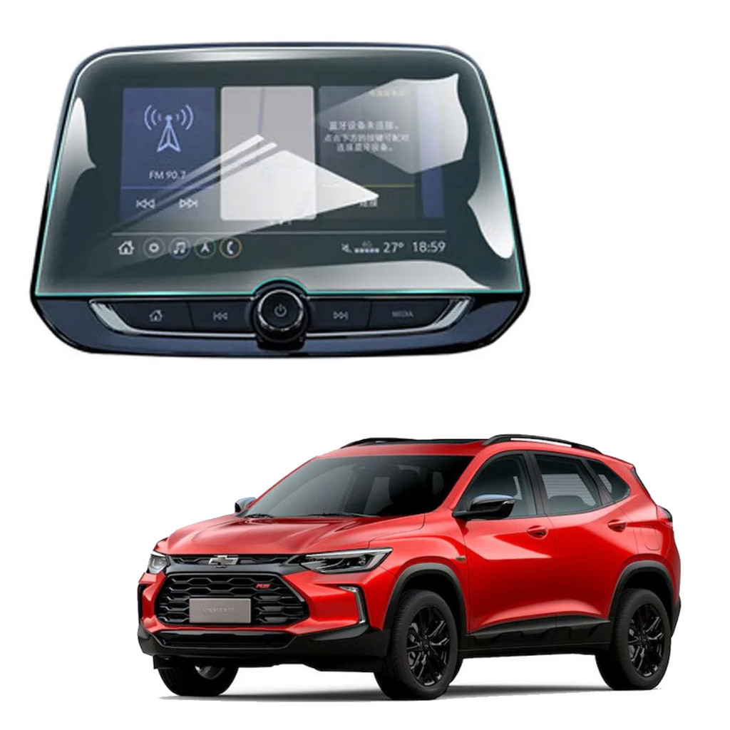 Pelicula de Vidro Protetora de Multimidia Original Chevrolet GM TRACKER RS TURBO 2021 ATE 2025 + Kit de Instalação