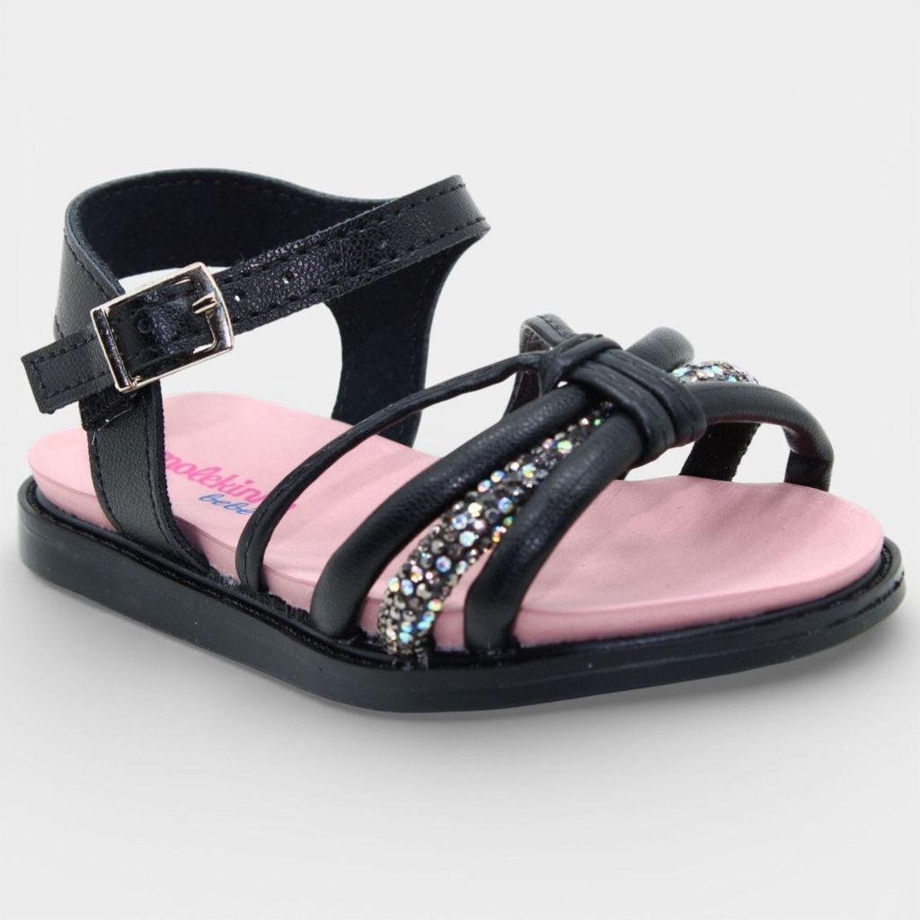 Sandália Molekinha Strass Tiras Baby