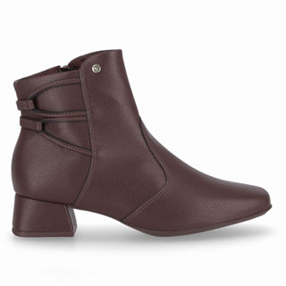 Bota Tati Cano Curto Salto Médio Madeira em Oferta na Shopee