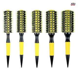 Kit 5 pc Escova De Cabelo Térmica Cerdas De Javali Mista Madeira