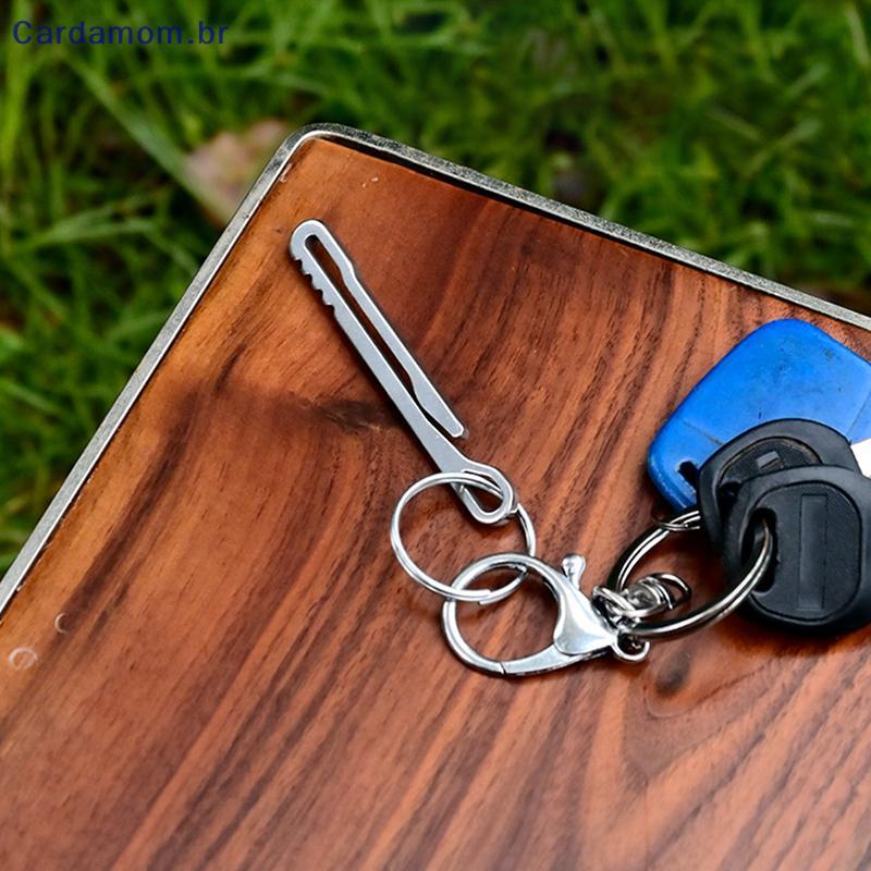 { CARDA } Carteira De Ferramentas De Aço Inoxidável Multifuncional Chaveiro Mosquetão Clipe De Dinheiro Essencial Acessó