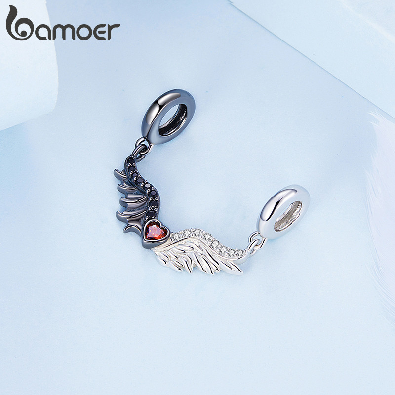Bamoer Bead Devil E Angel Pingente DIY Pulseira Colar Acessórios Para Presentes Femininos · foto 2