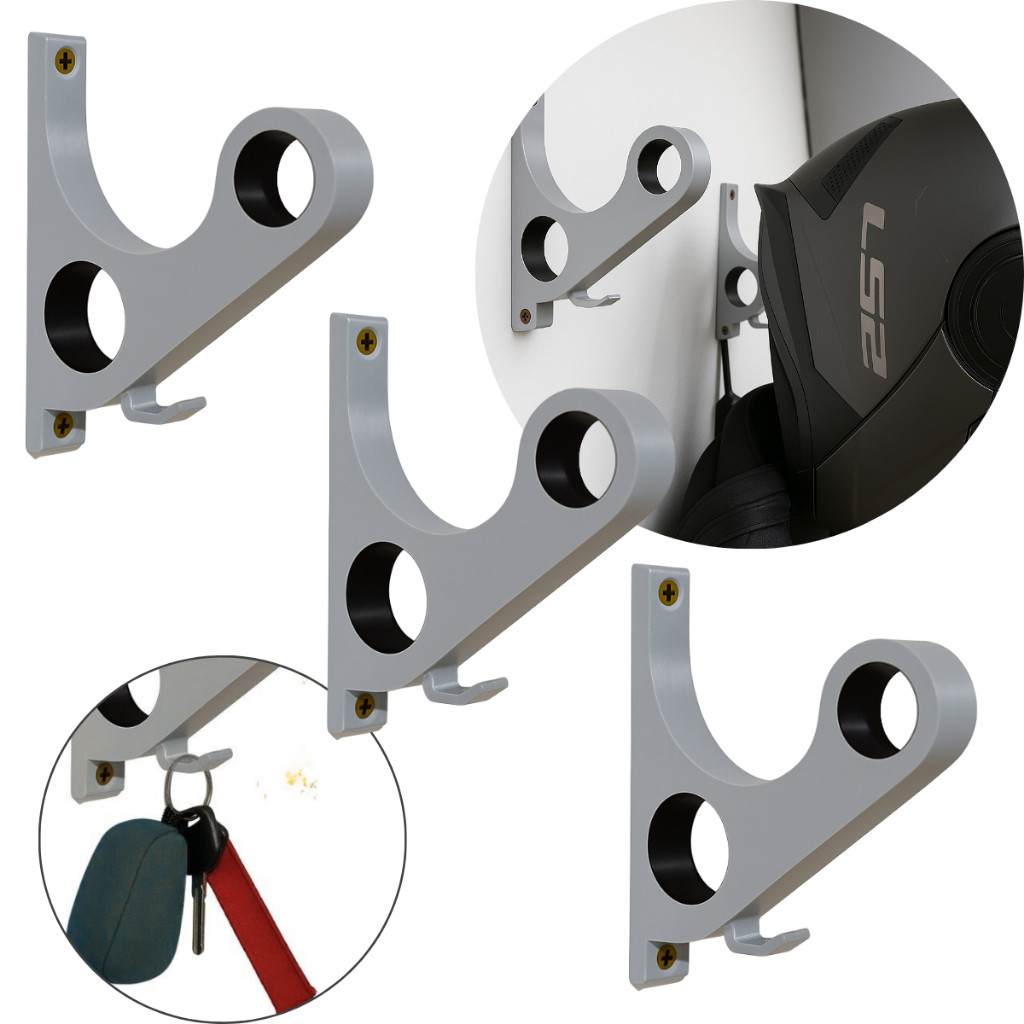 Suporte De Parede Para Pendurar Capacete E Chave Organizador Moto Resistente em Oferta na Shopee