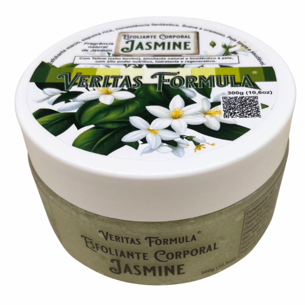 Esfoliante Corporal Natural Veritas Formula - 300g - Pele Macia, Renovada e Perfumada - JASMINE