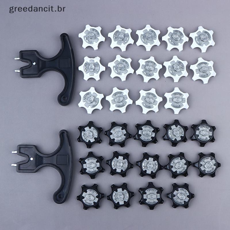 MA 14 Pinos De Sapato De Golfe + 1 Chave De Substituição De Qui-twist Para Duráveis E Finos Acessórios