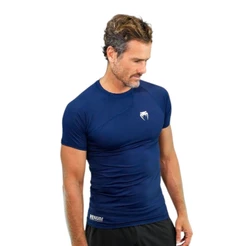 Camiseta Rashguard Venum Flow Azul - Manga Curta