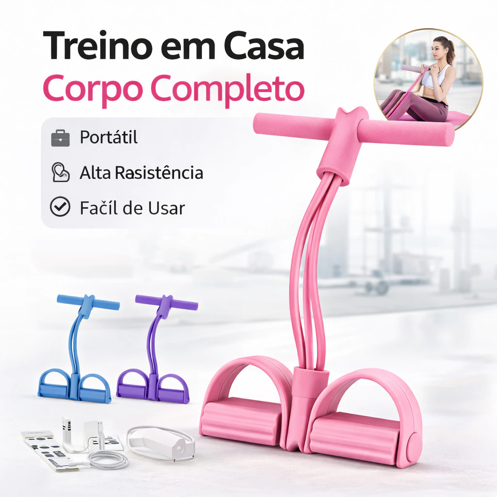 Elástico de Resistência Fitness Multifuncional para Treino Academia em Casa Portátil Profissional — imagem 1