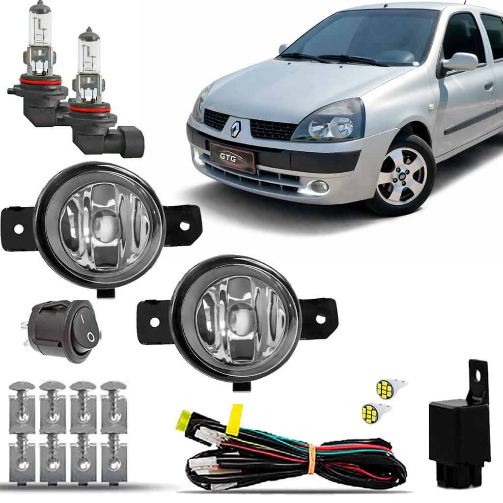 Kit farol de Milha Farolete Cibie Neblina Completo Clio 2006 2007 2008 2009 2010 2011 2012 2013 2014 2015 2016 em Oferta na Shopee