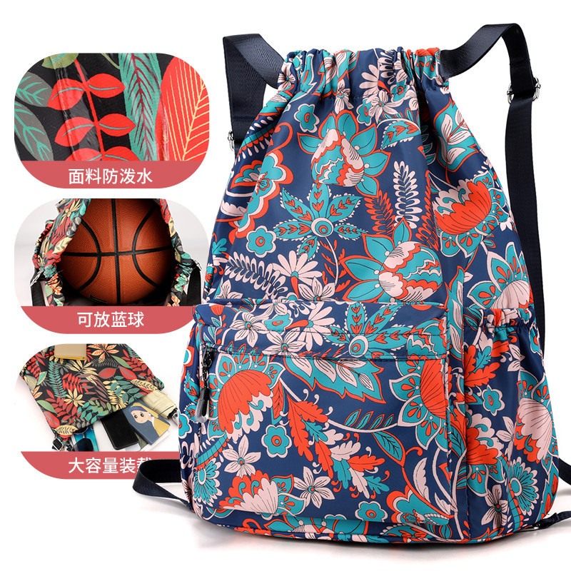 Dobrável cordão bolso mochila de grande capacidade das mulheres dos homens saco de viagem saco de armazenamento leve sac