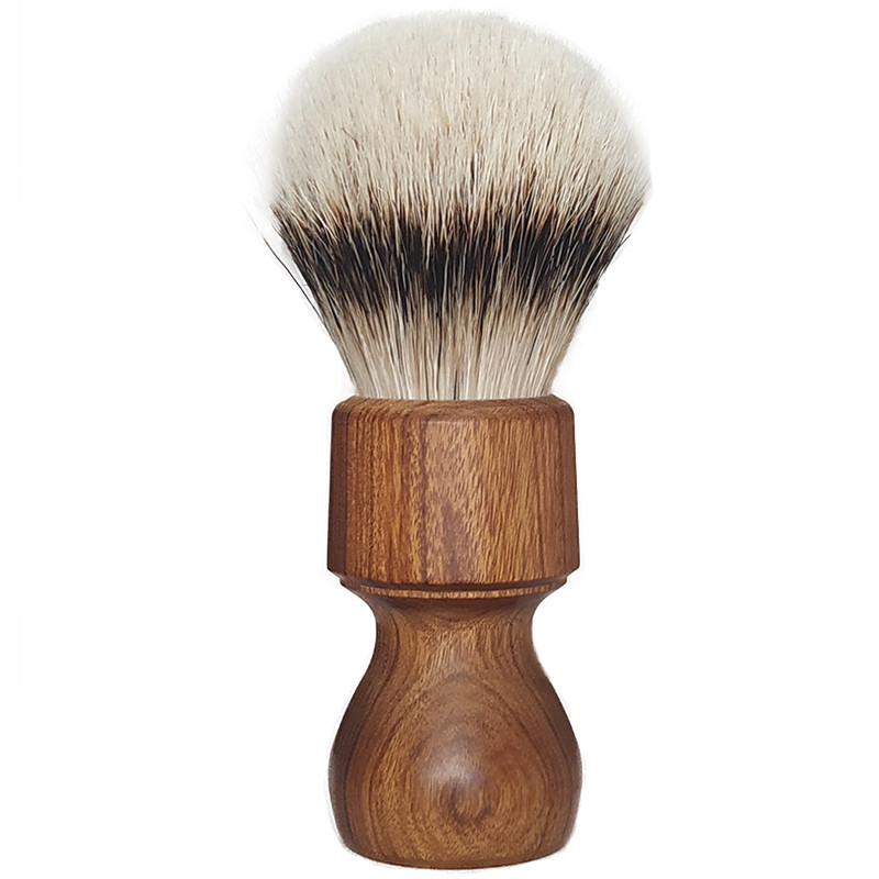 Dishi Dalbergia cabo de madeira macio ponta prata Troll texugo escova de barbear masculino escova de barbear sabão espum