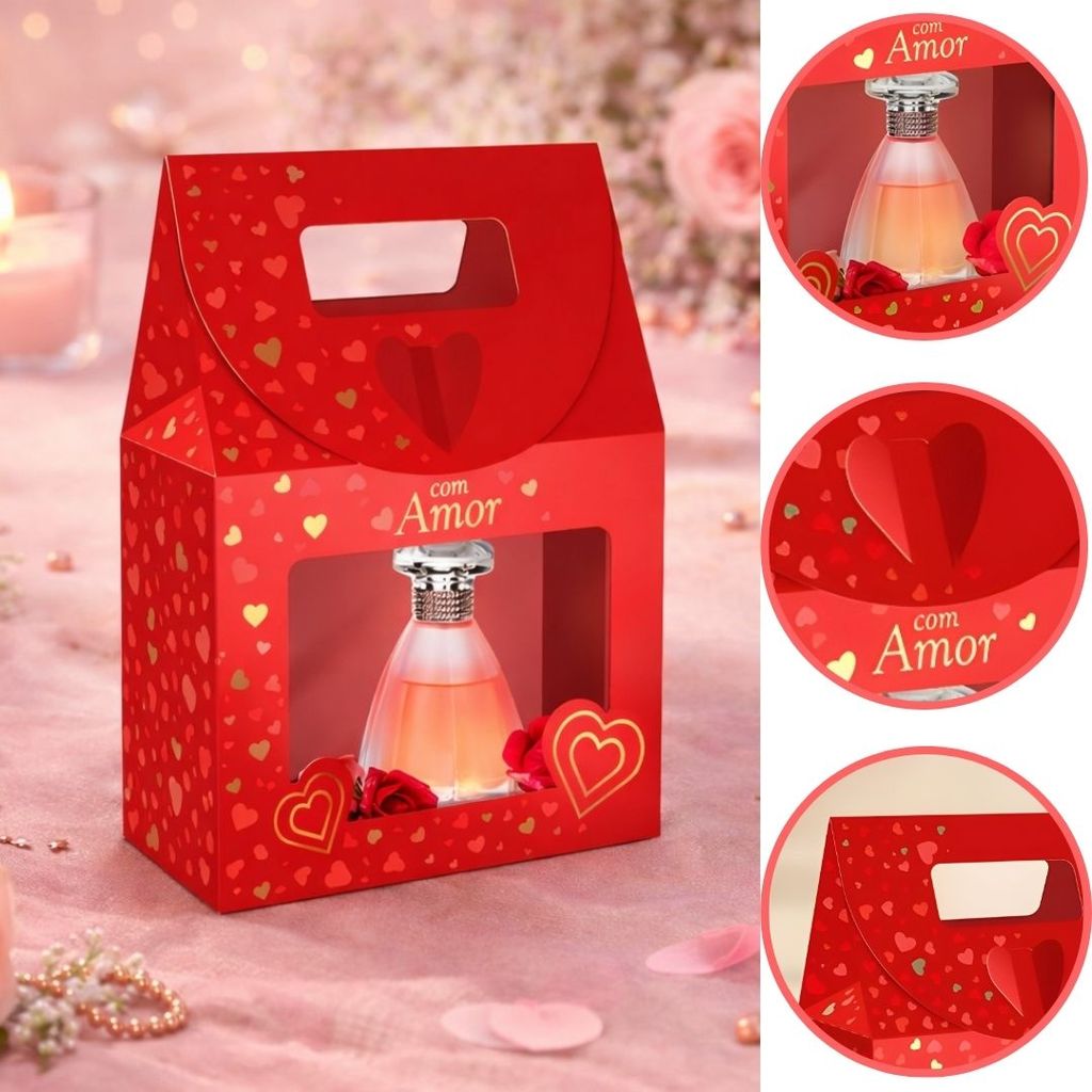 10 SACOLA MALETA COM VISOR AMOR CLÁSSICO 14X7X19CM 5960 (DIA DOS NAMORADOS IDEIA 2026 ) HOT STAMPING em Oferta na Shopee