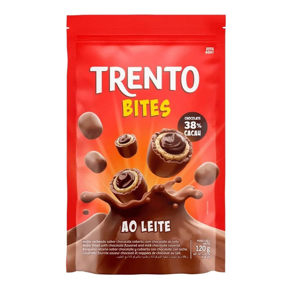 Chocolate Trento Bites Ao Leite 120g em Oferta na Shopee