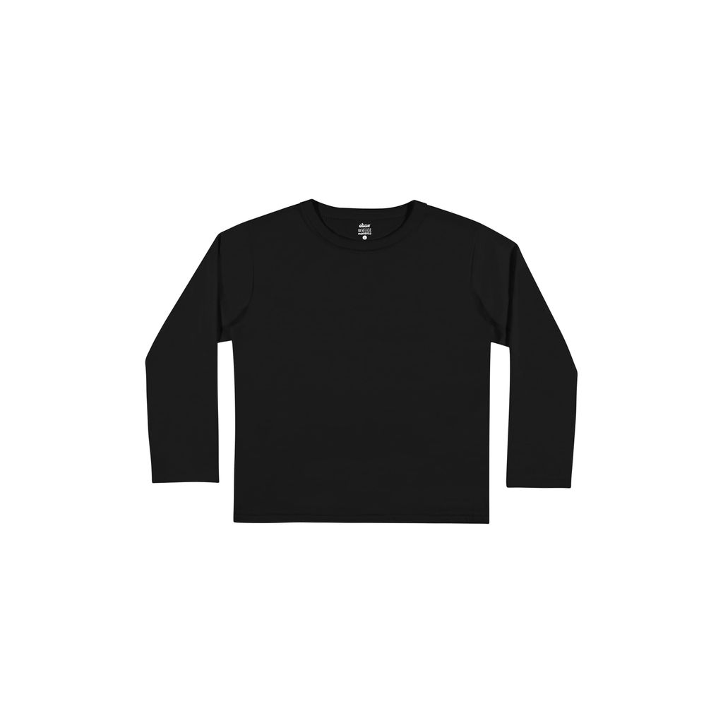 Camiseta Masculina Elian Manga Longa Preto