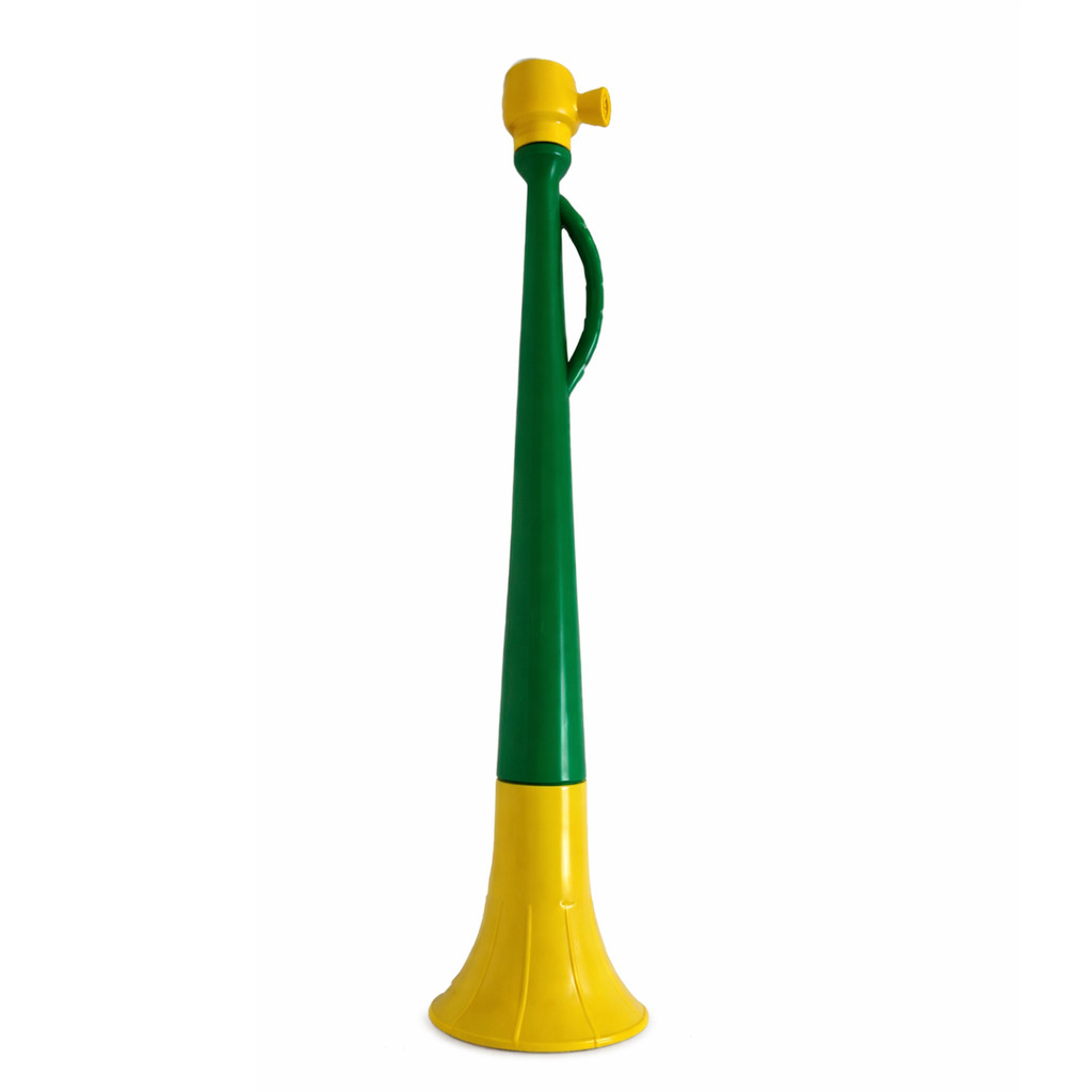 KIT Vuvuzela Corneta Torcedor Grande Brasil 41cm Som Potente