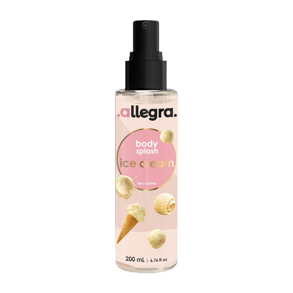 Body Splash Cabelo E Corpo Ice Cream Allegra 200ml